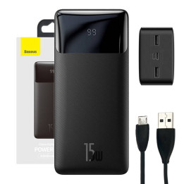 Powerbank Baseus Bipow 30000mAh, 15W (melns)