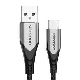 USB 2.0 A–USB-C 3A kabelis 0,5 m Vention CODHD pelēks