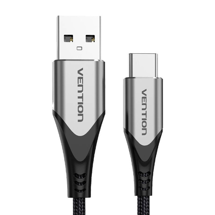 USB 2.0 A–USB-C 3A kabelis 0,5 m Vention CODHD pilkas