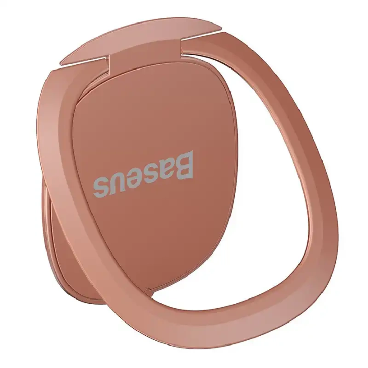 Baseus Invisible Ring laikiklis išmaniesiems telefonams (rožinis auksas)
