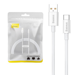 Кабель USB do USB-C Baseus Superior 100W 1,5м (белый)
