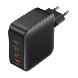 Зарядное устройство, Vention, FEIB0-EU, 3xUSB-C, USB-A, 140Вт/140Вт/30Вт/18Вт, GaN (czarna)