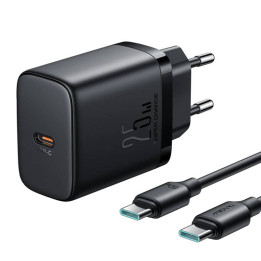 Зарядное устройство Joyroom JR-TCF11, 25 Вт + кабель CC 1 м (черное)