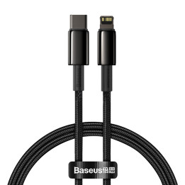 Кабель Baseus Tungsten Gold Type-C — iP PD 20 Вт, 1 м (черный)