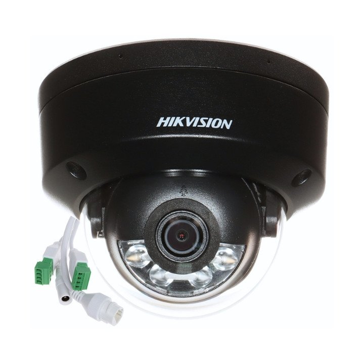 Hikvision DS-2CD2163G2-LIS2U 2.8MM BLACK PL 6MP IP Camera with Smart Hybrid Light and AcuSense