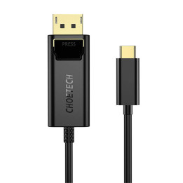 USB-C ja kuvapordi kaabel Choetech XCP-1801BK, ühesuunaline, 4K, 1,8 m (must)
