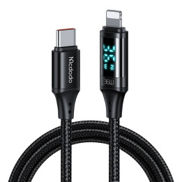 Kaapeli Mcdodo CA-1030 USB-C Lightningiin, 36 W, 1,2 m (musta)