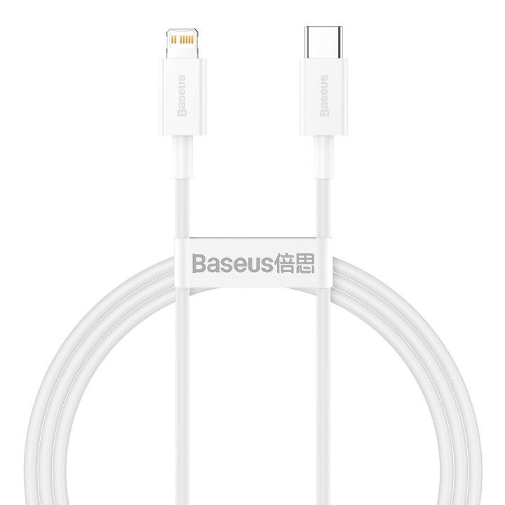 Кабель Baseus Superior Series USB-C — Lightning, 20 Вт, PD, 1 м (белый)