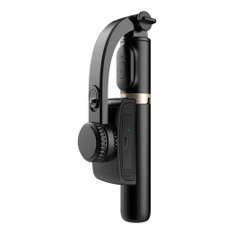 Gimbal/statīva ar gaismu APEXEL Q08d (melns)