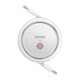 „Baseus“ USB-C į USB-C 100 W įkrovimo kabelis (baltas) „Bayern Edition“