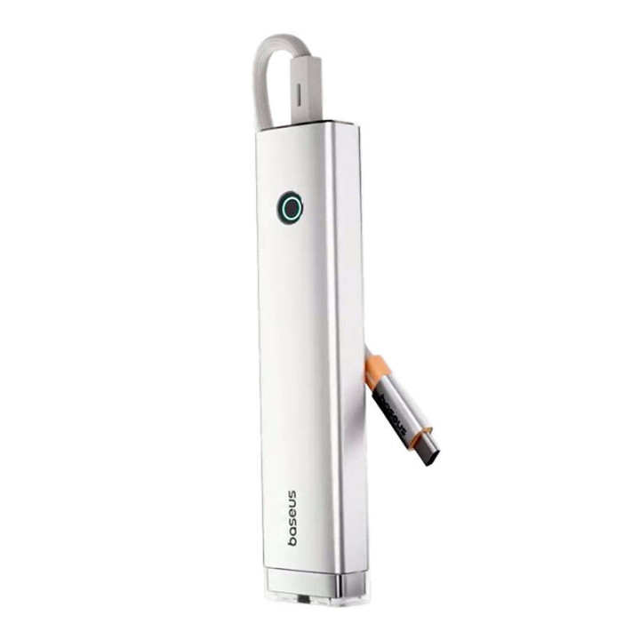 5-портовый HUB AIR Baseus UltraJoy Series Type-C — HDMI, USB3.0x2, PD, RJ45 (серебристый))