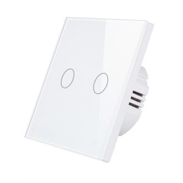 SmartWise Z2-LS 2-местный интеллектуальный настенный сенсорный переключатель Zigbee (один провод под напряжением)