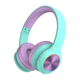 Langattomat kuulokkeet lapsille PowerLocus PLED (sininen ja violetti)