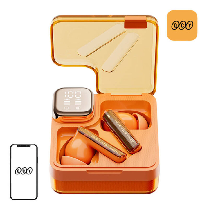Наушники TWS QCY MeloBuds Neo T31 (оранжевые)