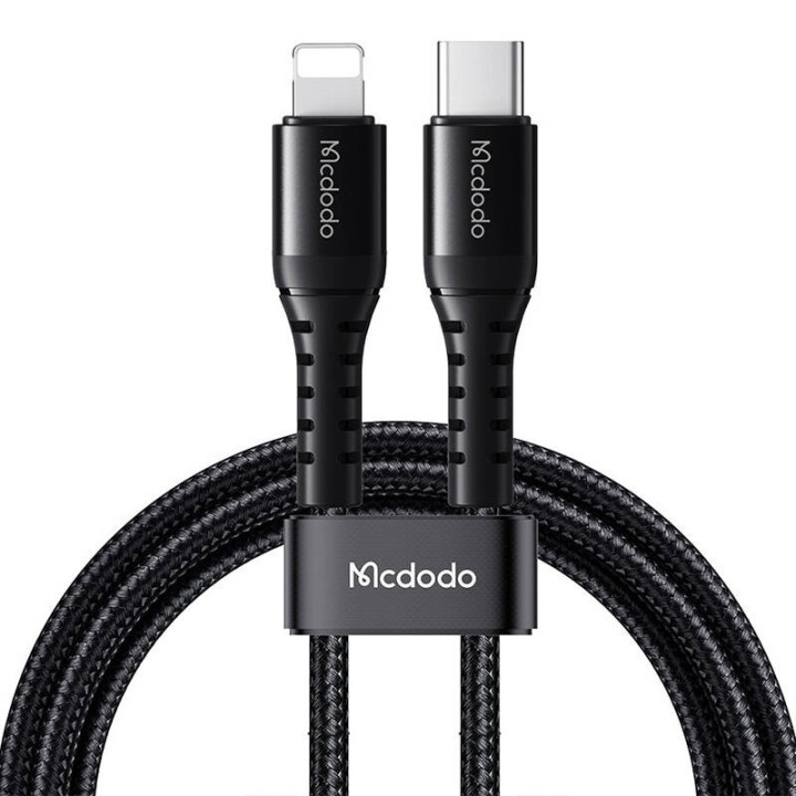 Кабель USB-C к молнии Mcdodo CA-5630, 36Вт, 0,2м (черный)