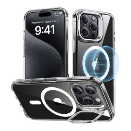 ESR Classic Hybrid (HaloLock) ümbris koos alusega iPhone 16 Pro jaoks (läbipaistev)