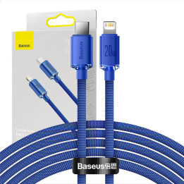 Baseus Crystal Shine kabelis USB-C uz Lightning, 20W, PD, 2m (zils)