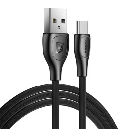 USB-C Remax Lesu Pro laidas, 1 m, 2,1 A (juodas)