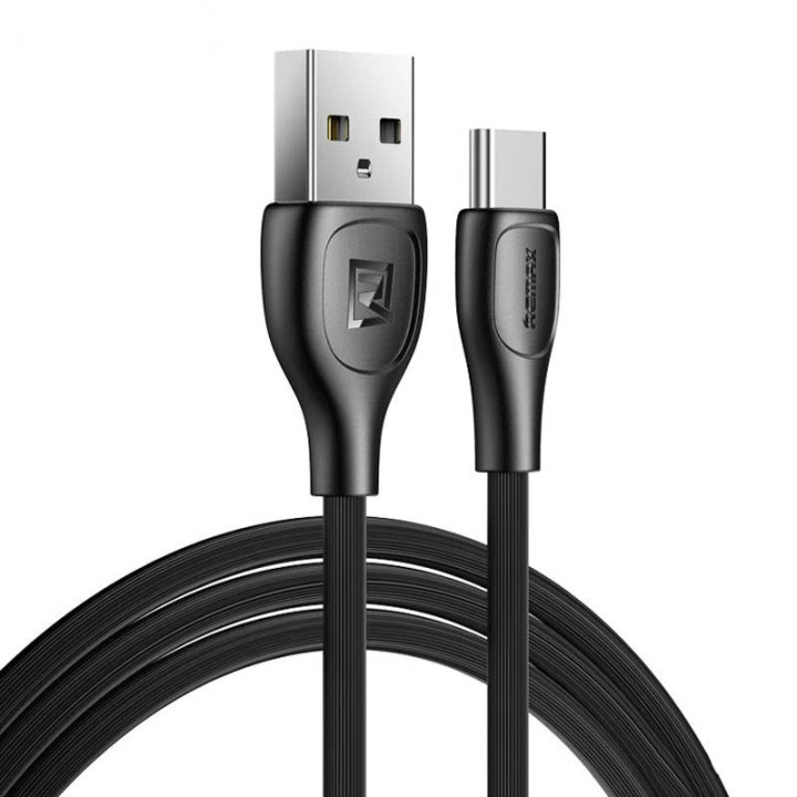 USB-C Remax Lesu Pro kaabel, 1 m, 2,1 A (must)