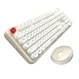 MOFII Sweet 2.4G langaton näppäimistö + hiirisarja (valkoinen ja beige)