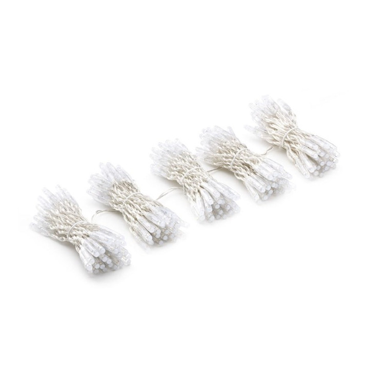 Twinkly Pro PLC kapsula 5 pilieni x 50 pikseļu aizkars 250 LED AWW, PVC caurspīdīgs vads, IP65