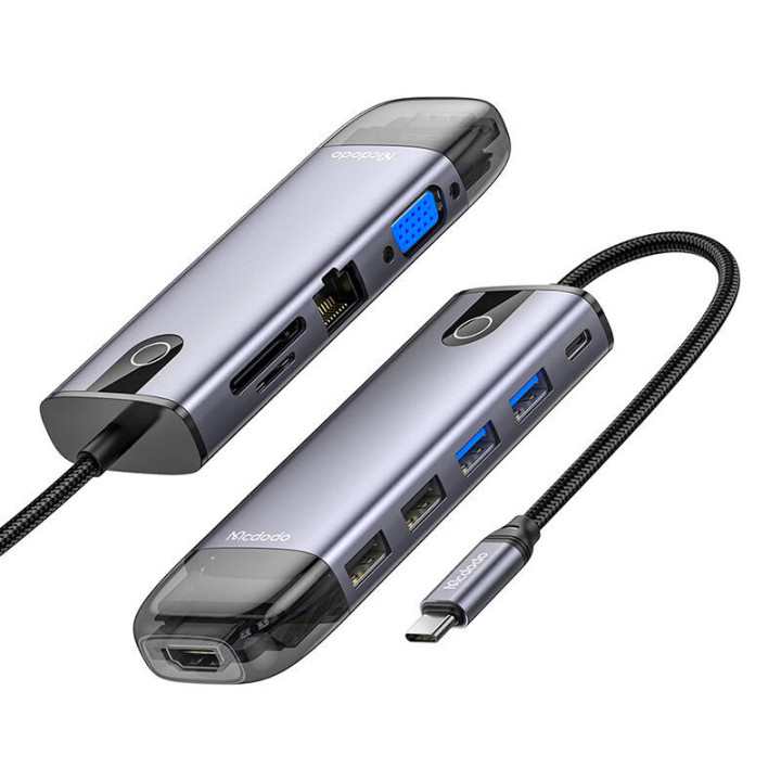 Mcdodo HU-7740 6w1 USB-C jaotur (USB-C, HDMI, USB3.0*2, SD, TF)
