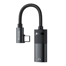 USB-C на AUX мини-джек 3,5 мм + переходник USB-C, Mcdodo CA-1880 (черный)