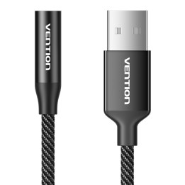 Однопортовая внешняя звуковая карта USB Vention Gome 0,25 м (черная)