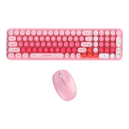 Bezvadu tastatūras un peles komplekts MOFII Baby Bear (rozā)