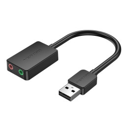 Ārējā skaņas karte USB 2.0 TRS Vention CDYB0 2-port 0.15m