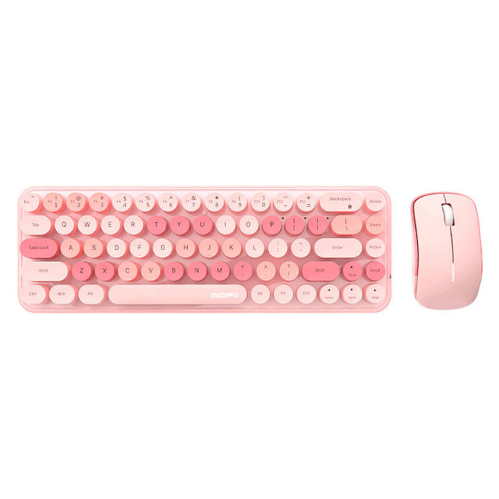 MOFII belaidė klaviatūra + pelė iBean Pro nauja 2.4G (rožinė)