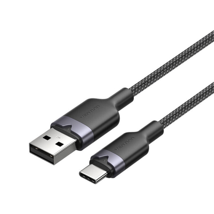 USB 2.0 A–USB-C 3A kabelis Vention CTNBH 2M (melns)