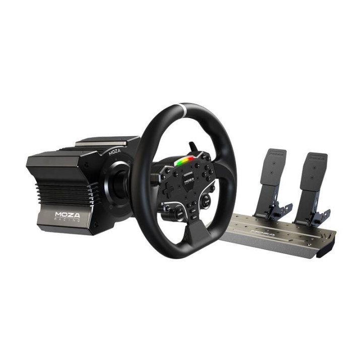 Spēļu komplekts - R5 pamatne + ES stūre + SRP-Lite pedāļi + skavas Moza Racing R5 RS20 (PC)