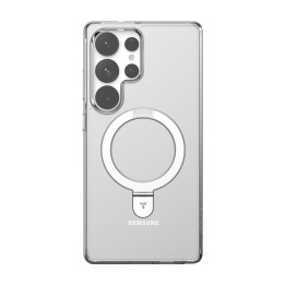 Torras Ostand sērijas telefona maciņš priekš Samsung S25 Ultra (caurspīdīgs)