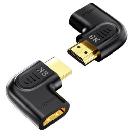 Unitek Adapter kątowy płaski 8K HDMI 90 i 270 stopni
