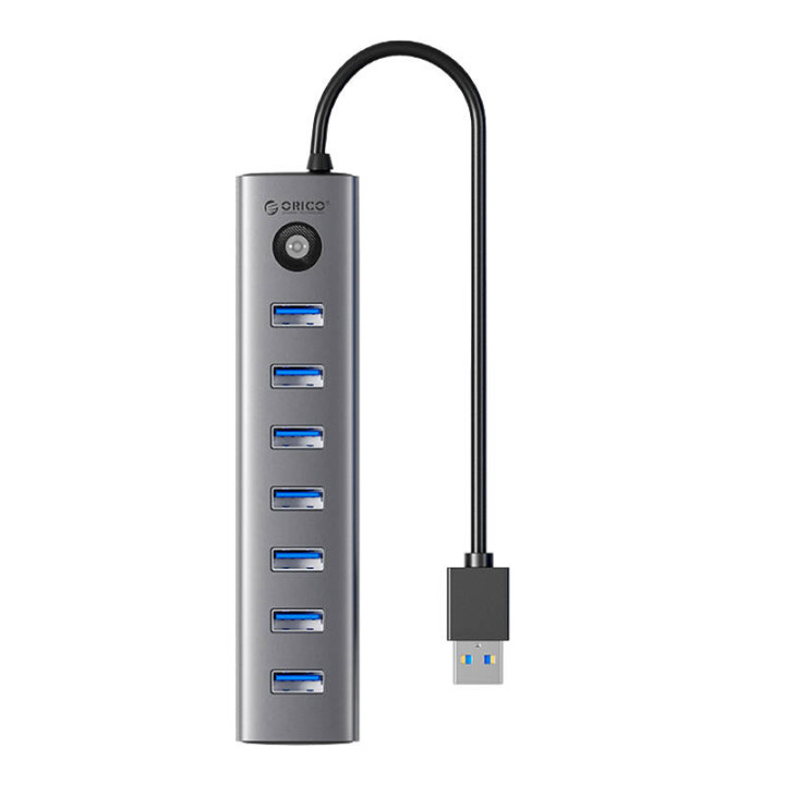 Orico CL7U USB-C - 7x USB 3.0 -keskitinsovitin (harmaa)