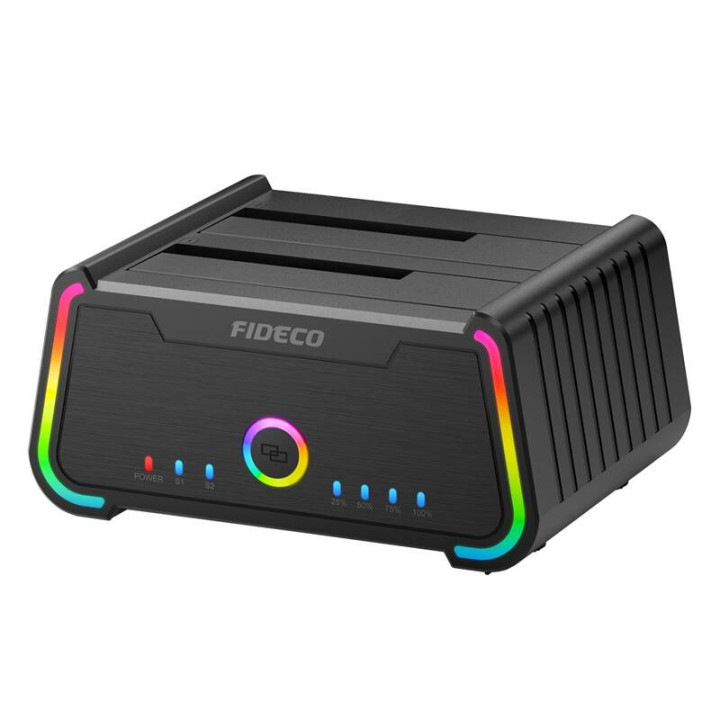 Док-станция/клонирование жестких дисков FIDECO YPZ230R для жестких дисков/твердотельных накопителей (SATA 2,5 дюйма/3,5 дюйма UA