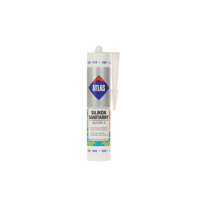 SANITĀRAIS SILIKONS SIL-S280-T/ATLAS SILTON S KĀRTRIDŽA 280 ml BEZKRĀSAMS