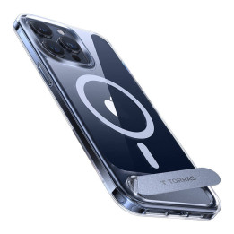 Torras telefono dėklas UPRO Pstand skirtas iPhone 15 PRO (skaidrus
