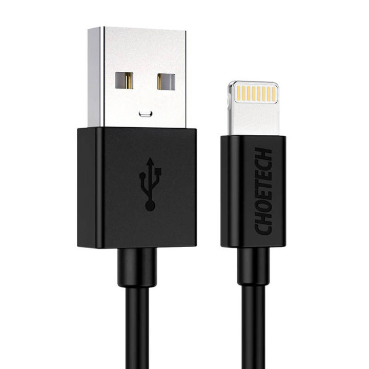 USB-Lightning-kaapeli Choetech IP0026, MFi, 1,2 m (musta)