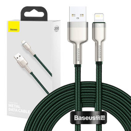 USB-кабель для Lightning Baseus Cafule, 2,4 А, 2 м (зеленый)