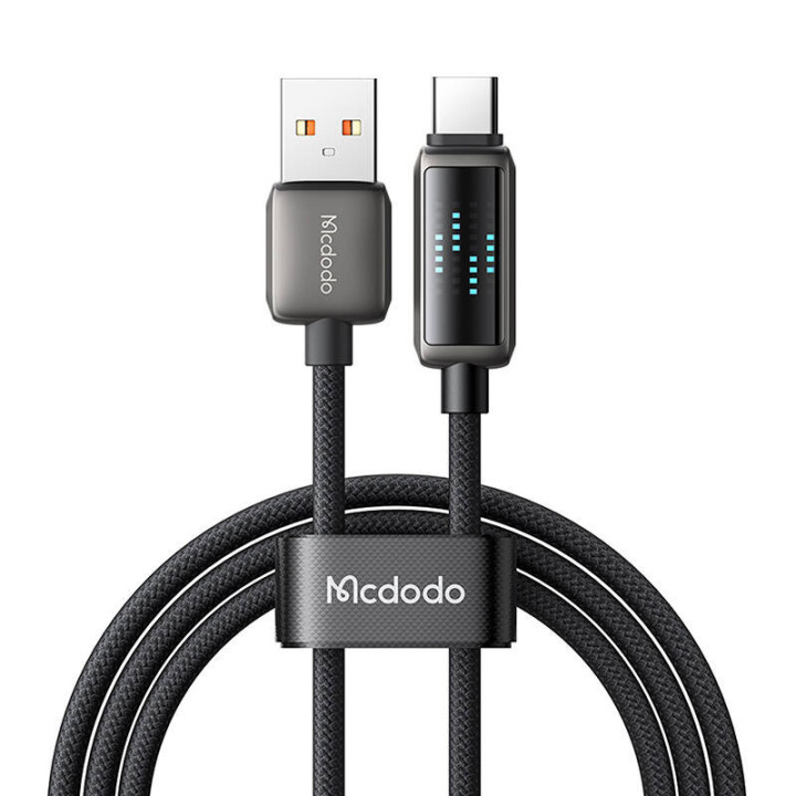 Mcdodo CA-2350 Кабель USB-A — USB-C, 6А, светодиодный дисплей, 1,2 м
