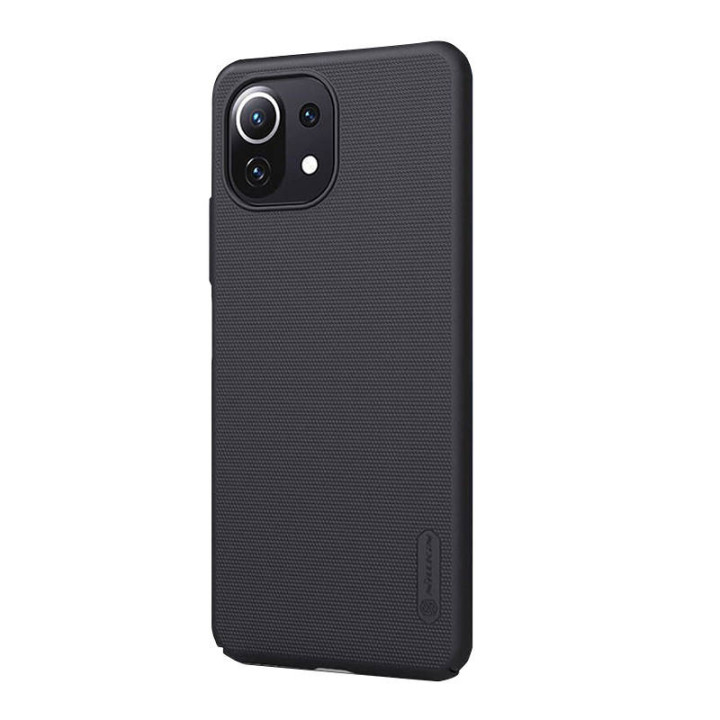 Nillkin Super Frosted Shield dėklas, skirtas Xiaomi 11 Lite 4G/5G (juodas)