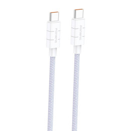 Кабель Foneng XS02 60 Вт USB-C — USB-C, 1,2 м (фиолетовый)