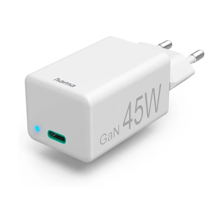 Hama mini 45W, GAN PD/QC 3.0, valge