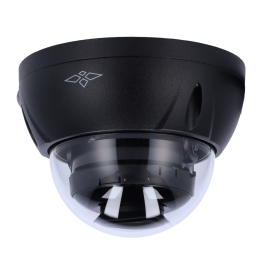 X-SECURITY XS-IPD842SW-4P-AI-BLACK 4MP IP67 PoE kupola kamera ar AI analītiku, 2.8mm objektīvs, 30m IR, iebūvēts mikrofons