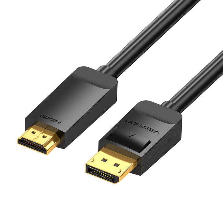 DisplayPort 1.2 - HDMI 1.4 Cable Vention HAGBI 3m, 4K 30Hz (musta)