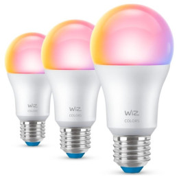 WiZ,Lemputė,8,8W,2200-6500 (RGB),A60,E27,3vnt šviesos šaltinis