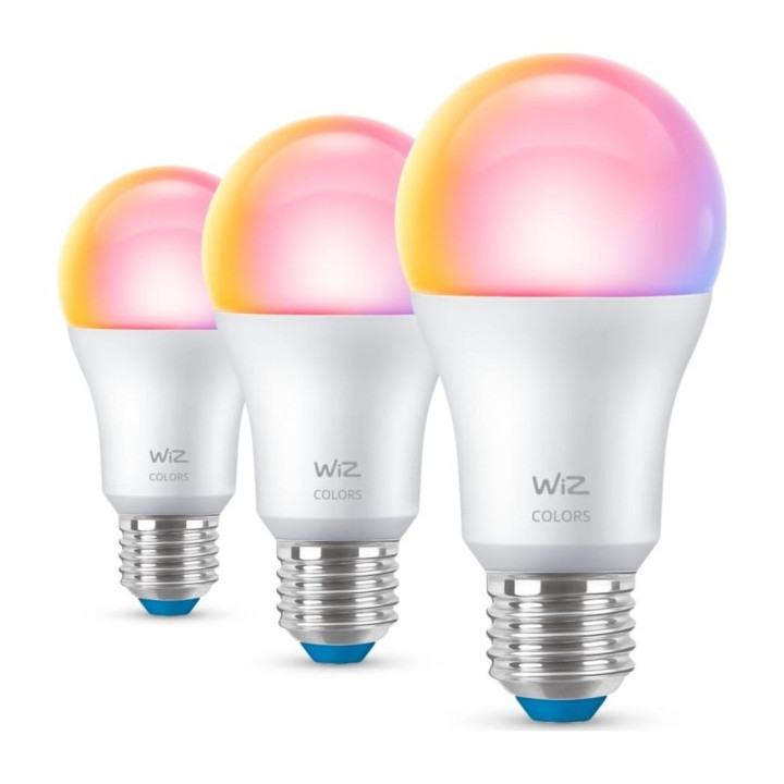 WiZ, Spuldze,8,8W,2200-6500 (RGB),A60,E27,3gab gaismas avots