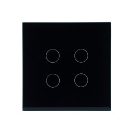 SmartWise T4 EU 4C UNI (R3), черный, 4-клавишный, интеллектуальный выключатель света WiFi+RF (работает с одним проводом под напр